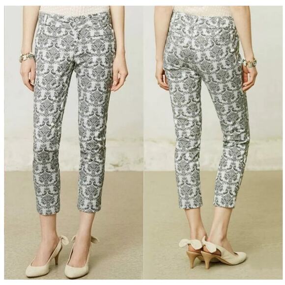 Cartonnier Anthropologie Printed Charlie Ankle Pants Size 4 - Picture 1 of 10